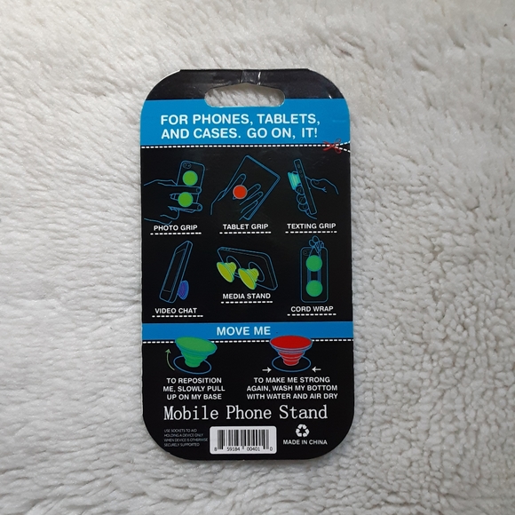 White Marble Phone Grip Accessory - Picture 3 of 4